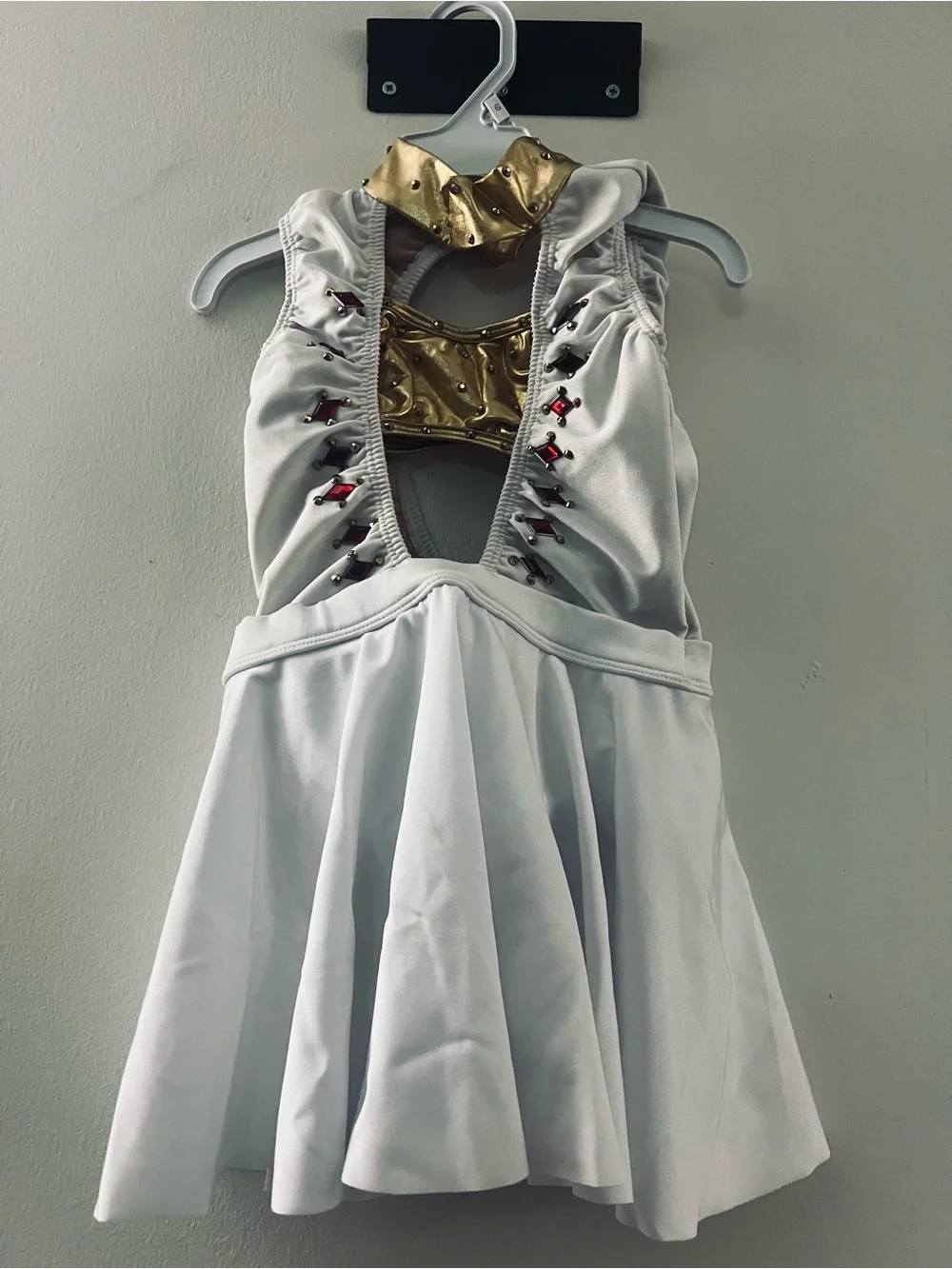 Kids White and Gold dance costume, perfect for Elvis dance
